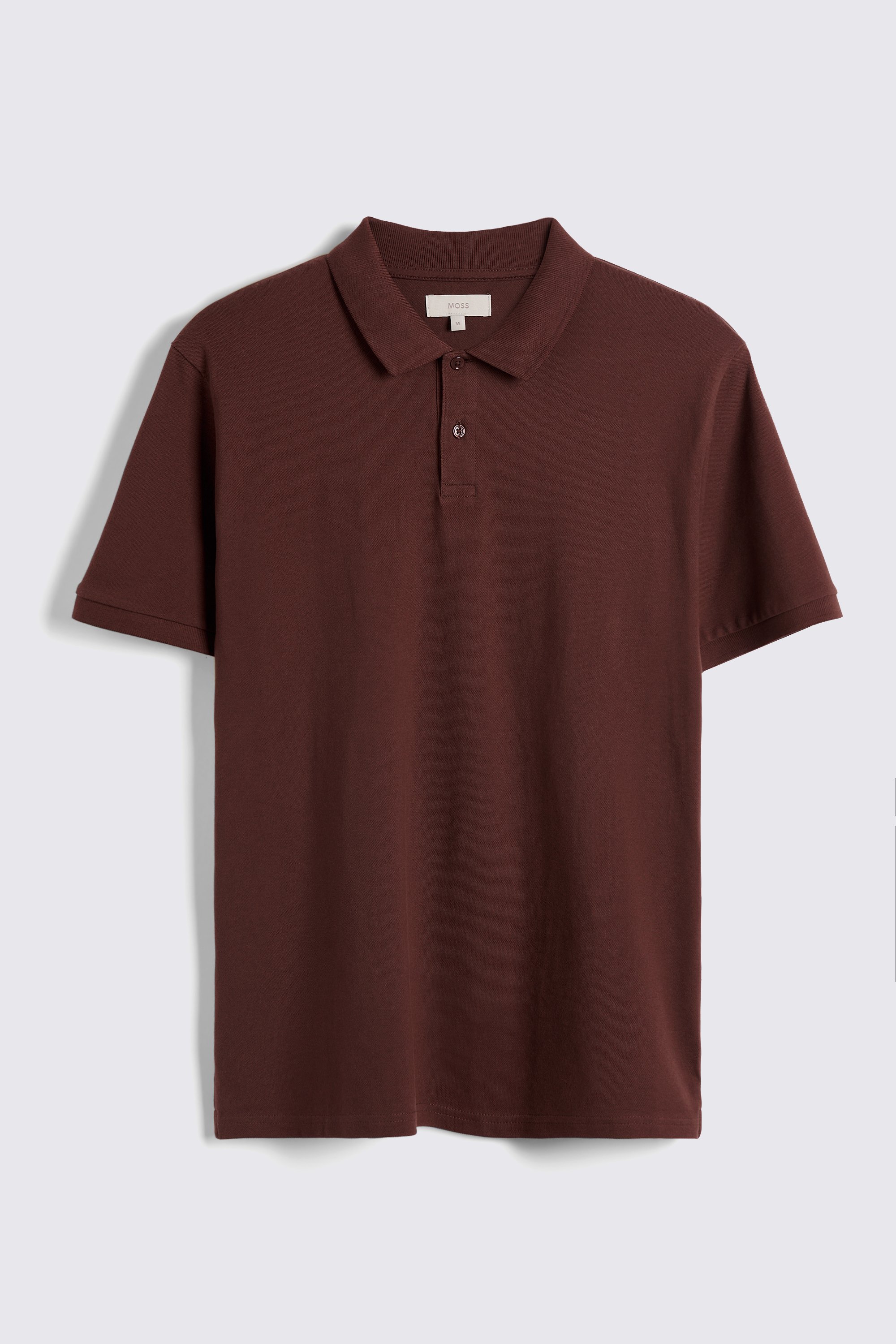 Brown Pique Polo Shirt