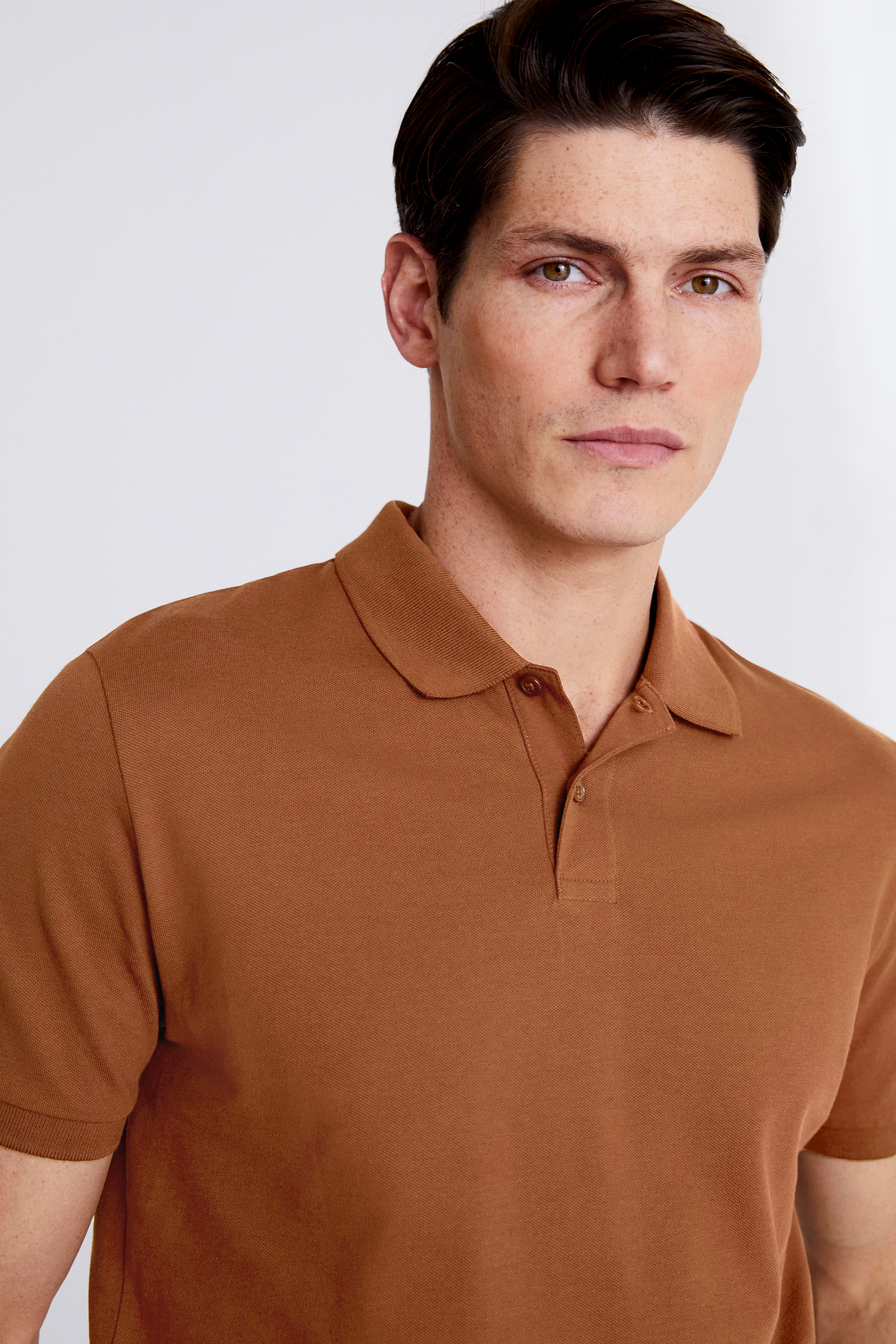 Rust Piqué Polo Shirt