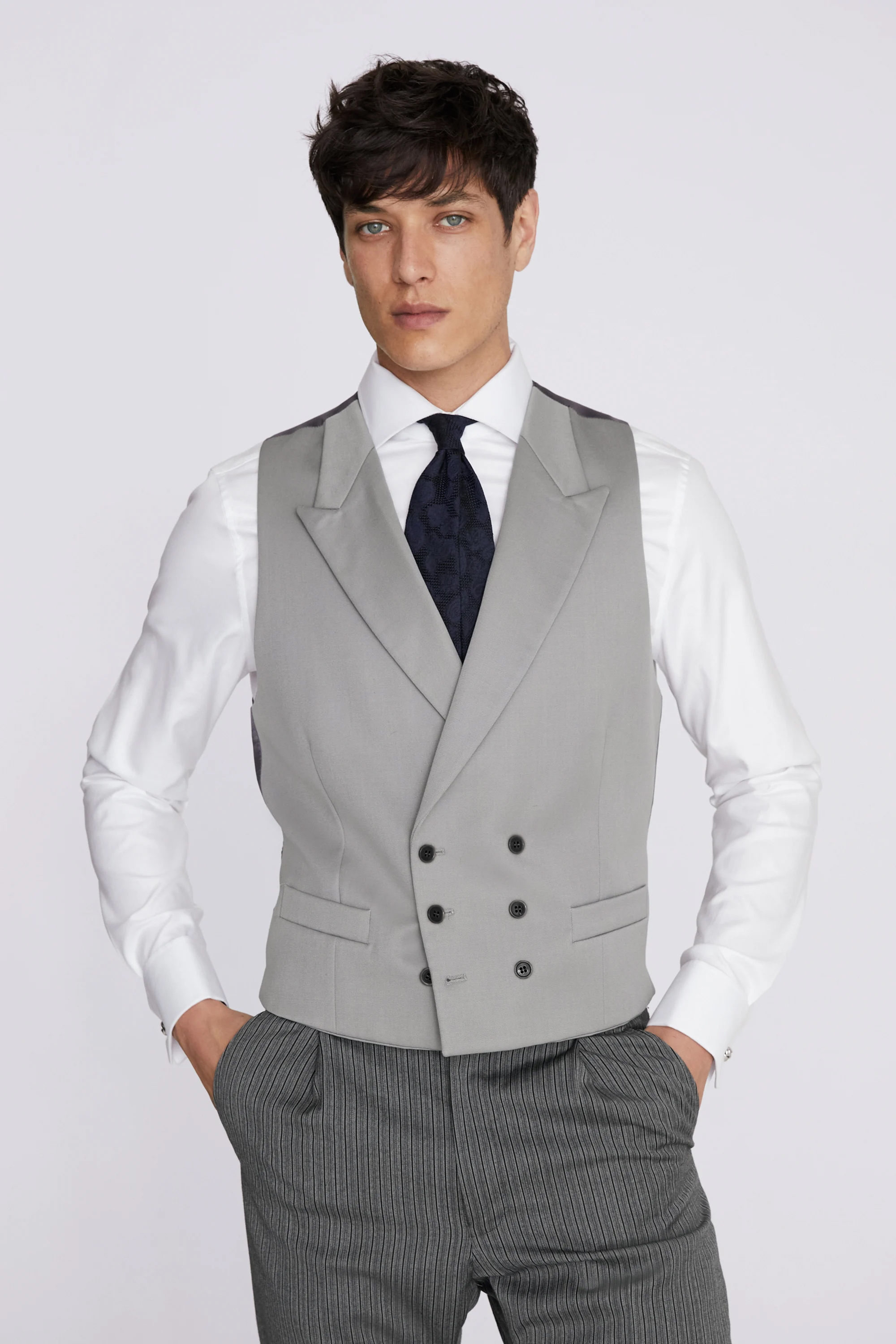 Tailored Fit Grey Morning Vest