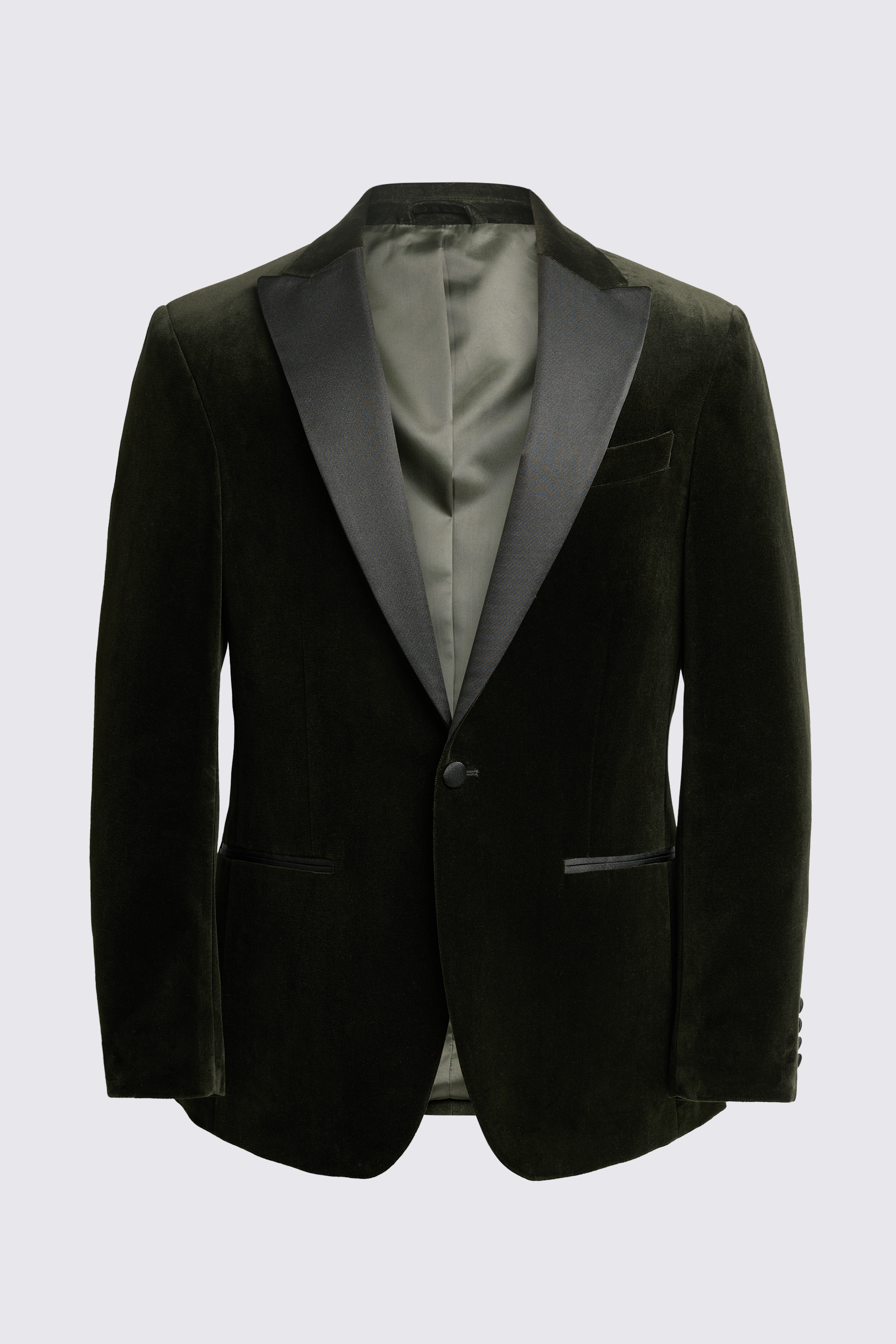 Tailored Fit Olive Velvet Jacket