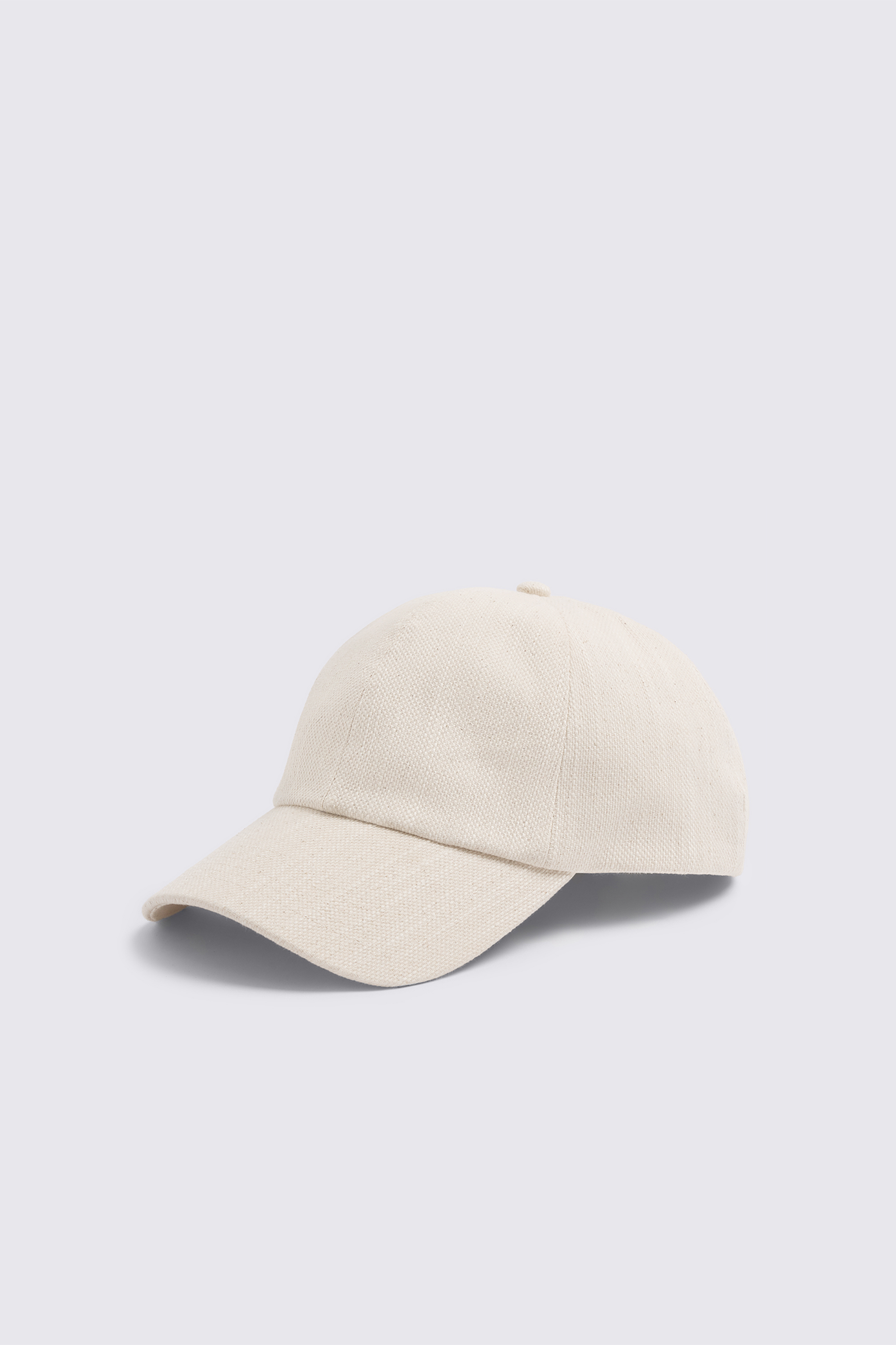Off White Textured Cotton Cap