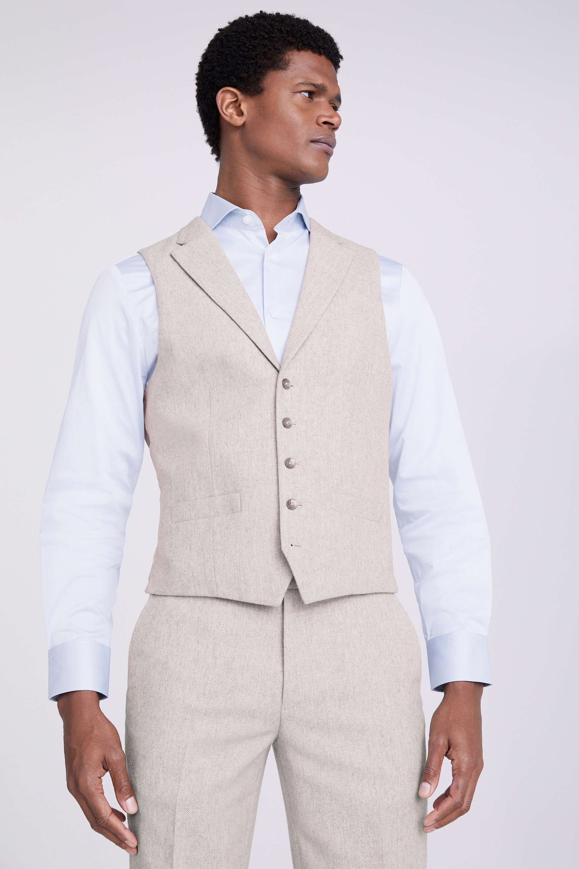ASOS Wedding Skinny Suit Vest In Crosshatch Nep Light Gray With Floral  Print Lining for Men  Lyst