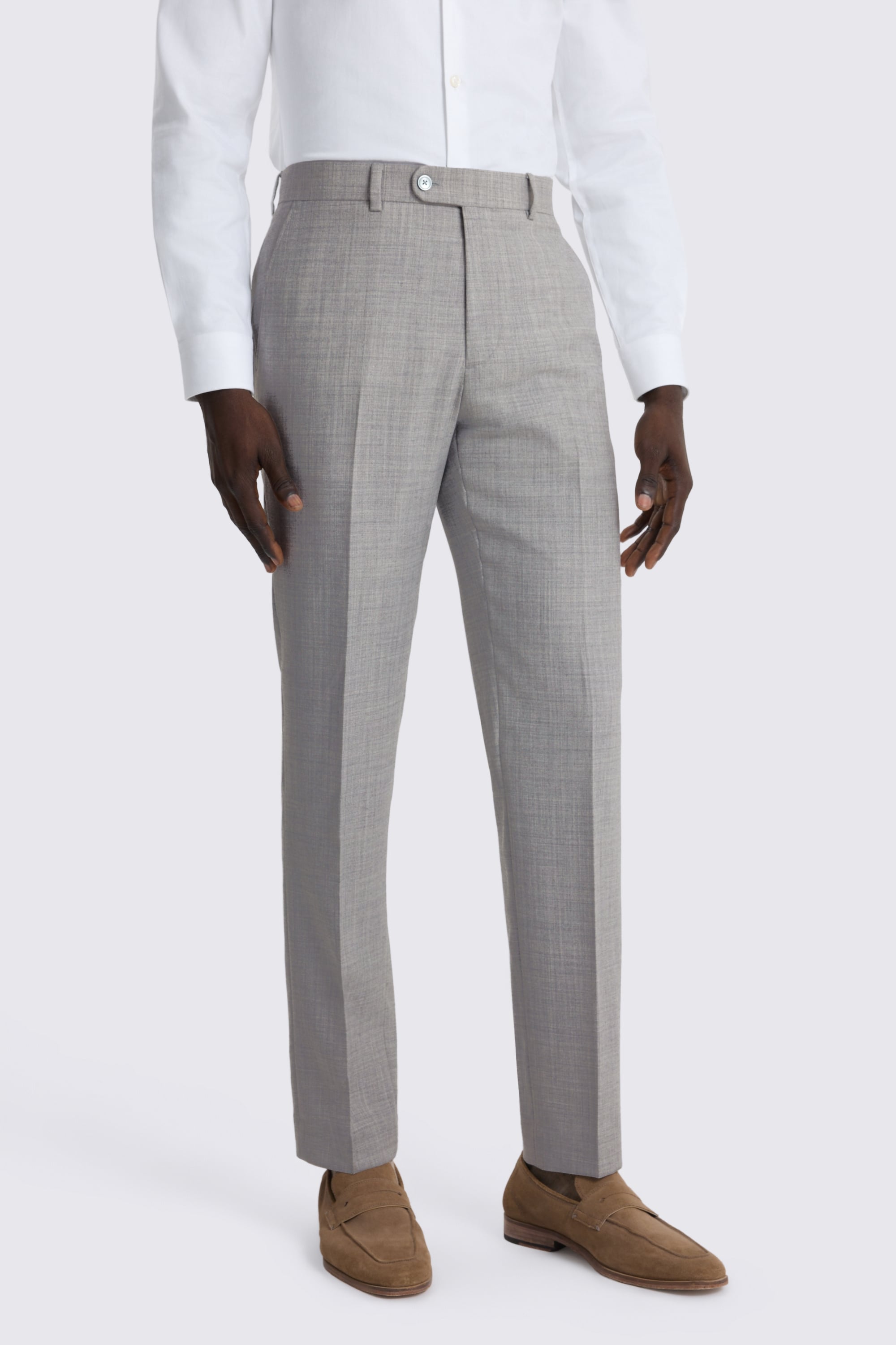 Slim Fit Light Grey Marl Pant