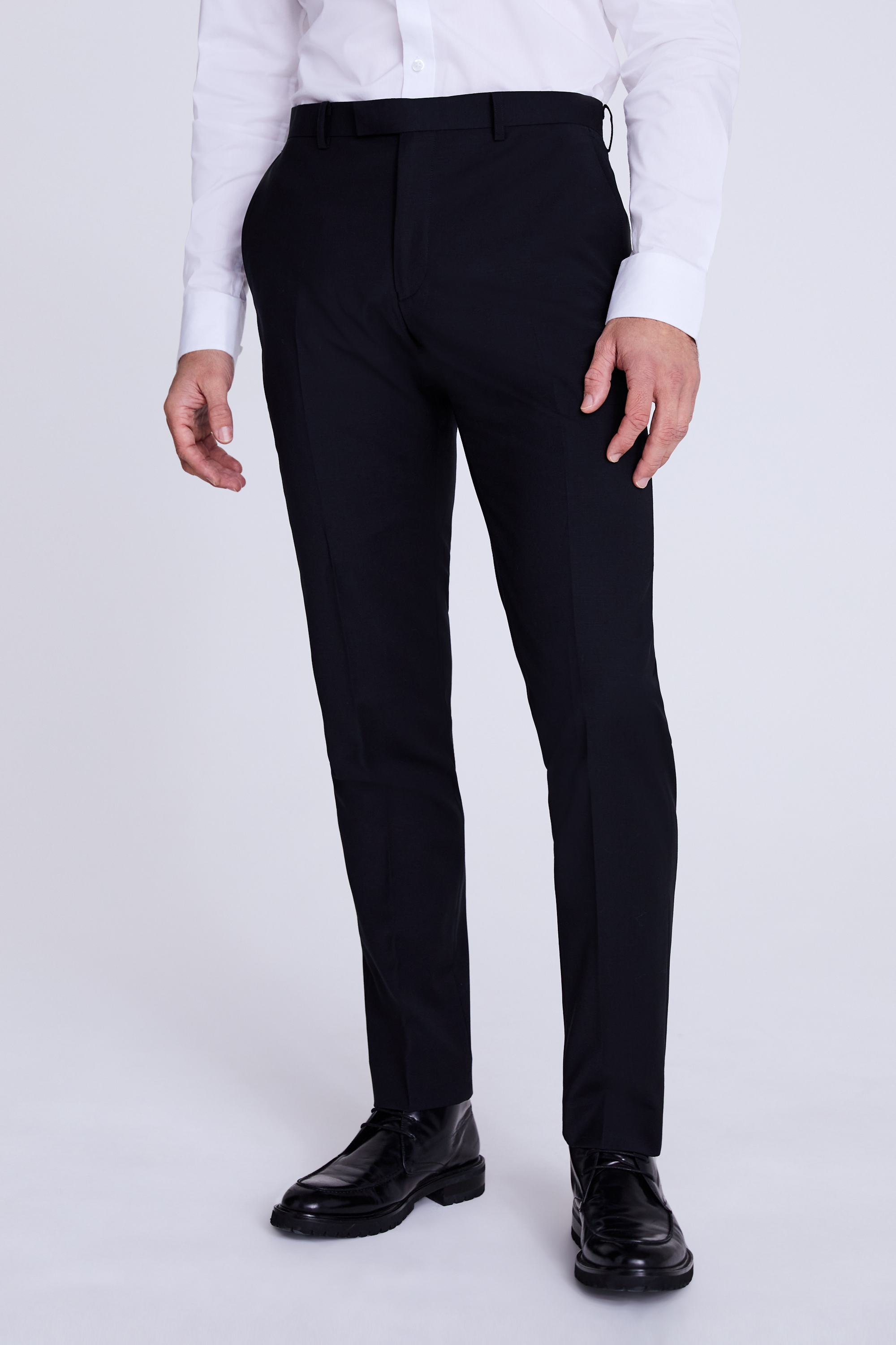 Performance Tailored Fit Black Trousers | Buy Online at Moss
