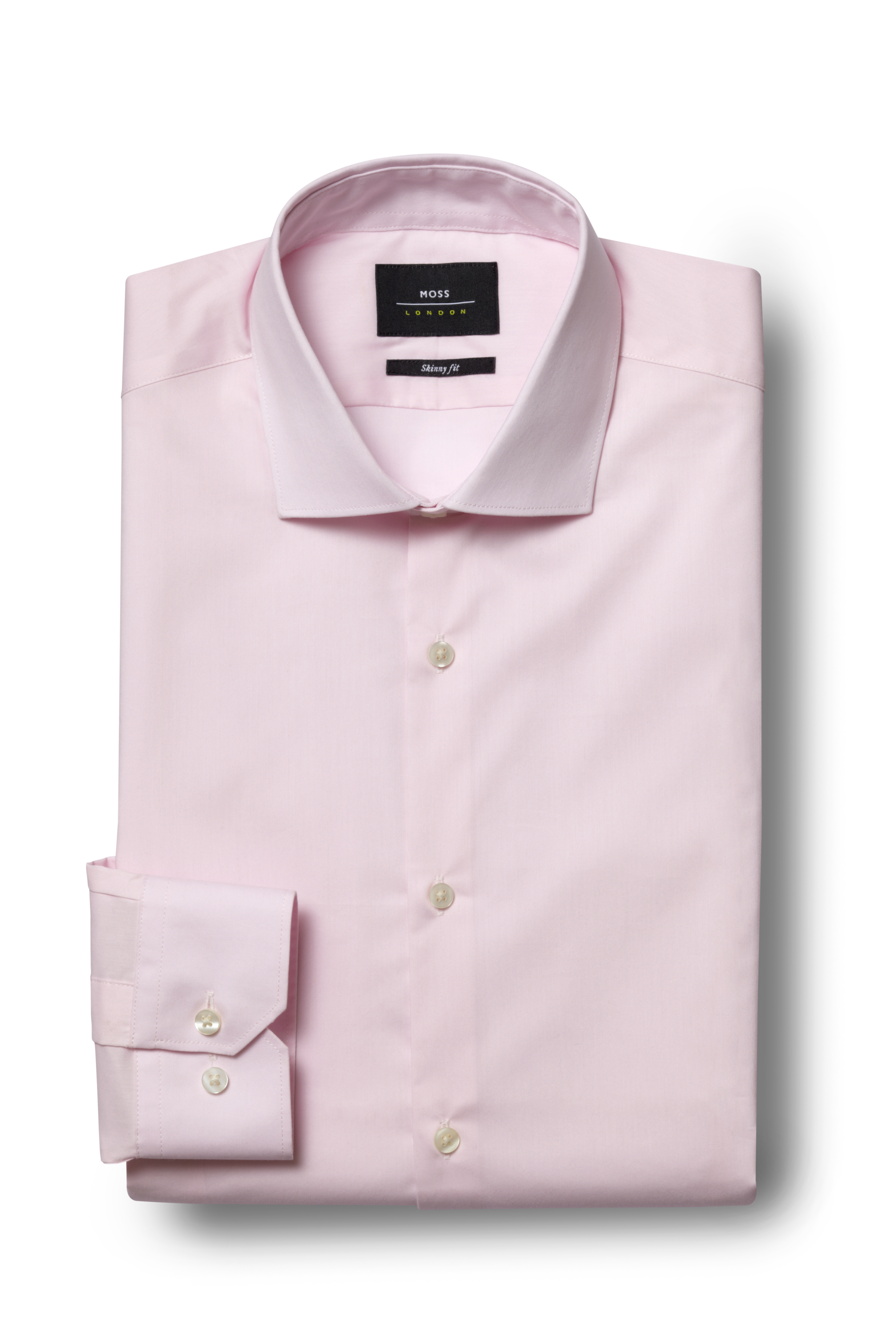 Slim Fit Pink Stretch Shirt | Buy Online at Moss