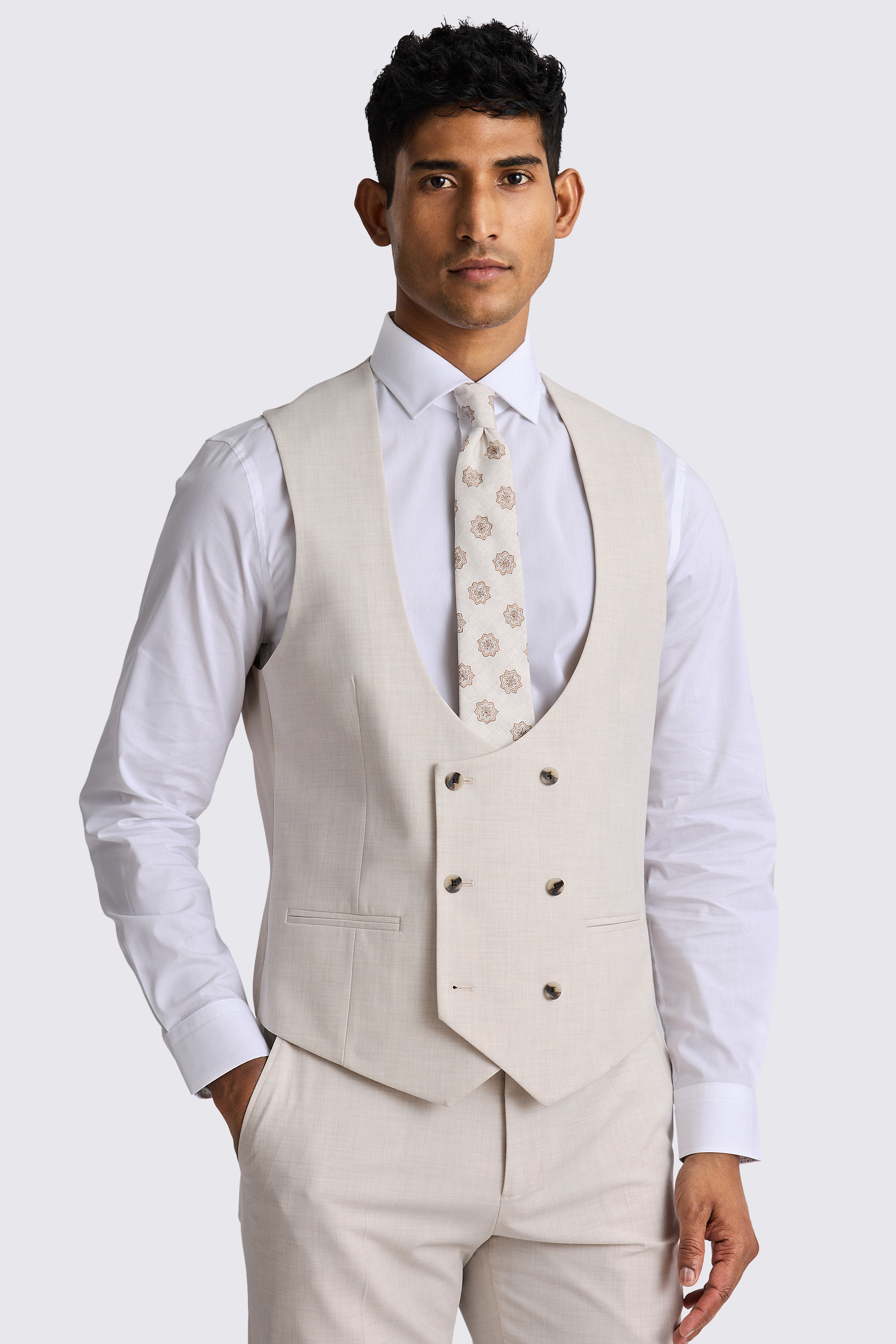 Tailored Fit Light Neutral Jacket