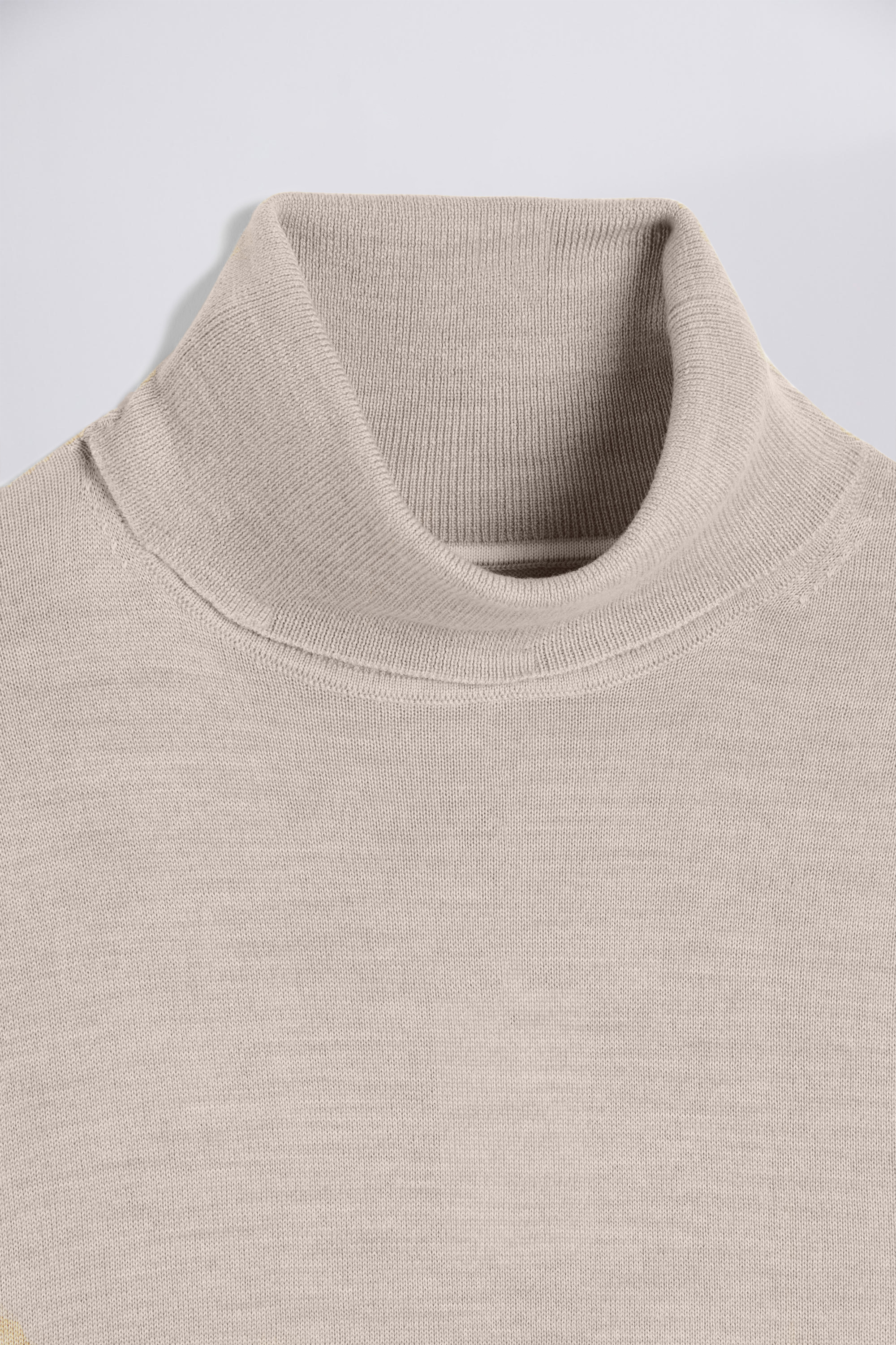 Camel Merino Roll-Neck Jumper